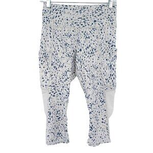 Athleta Gray Spotty Up For Anything Capri Legging Womens S Activewear Athleisure